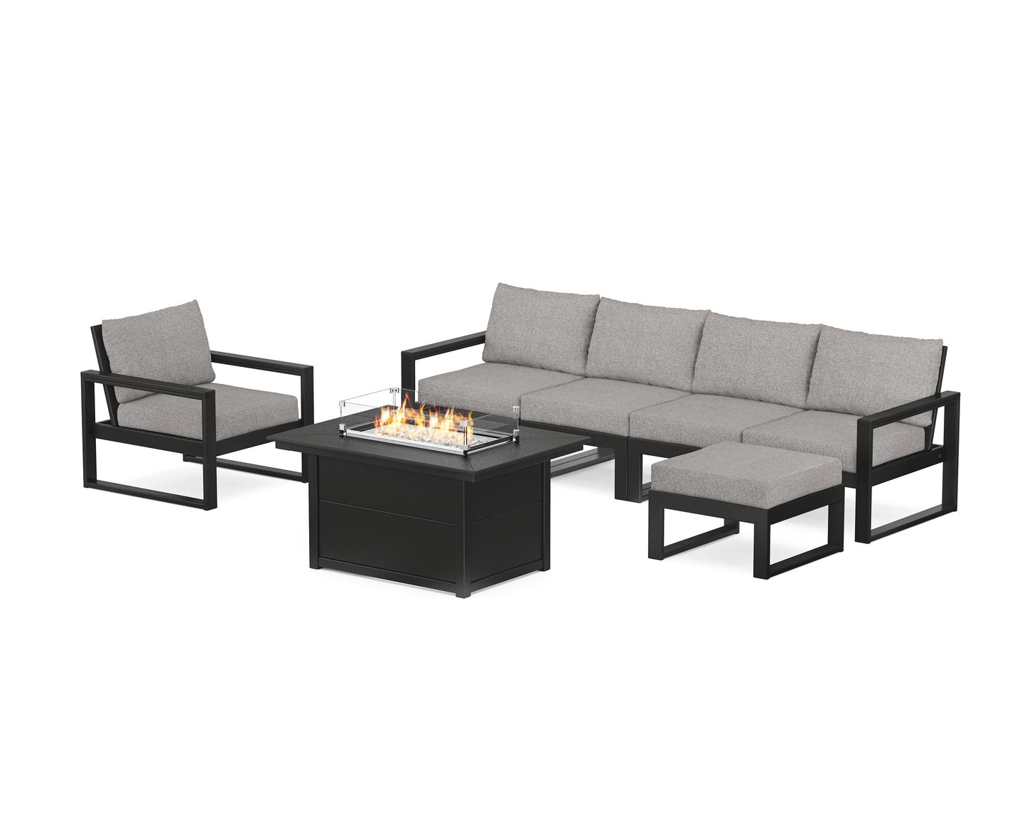 EDGE Sectional Lounge and Fire Pit Set