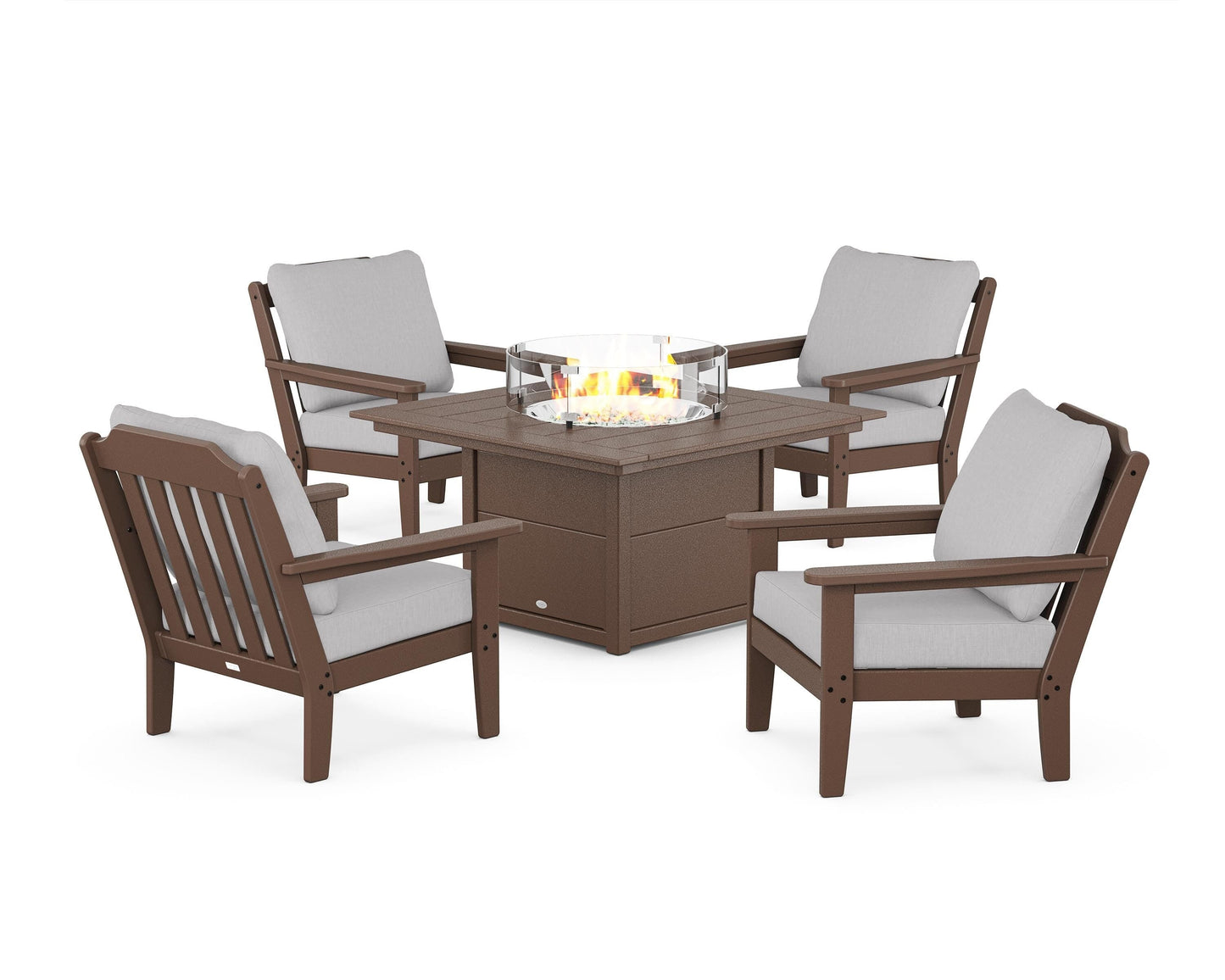 Cottage 5-Piece Deep Seating Set with Fire Pit Table
