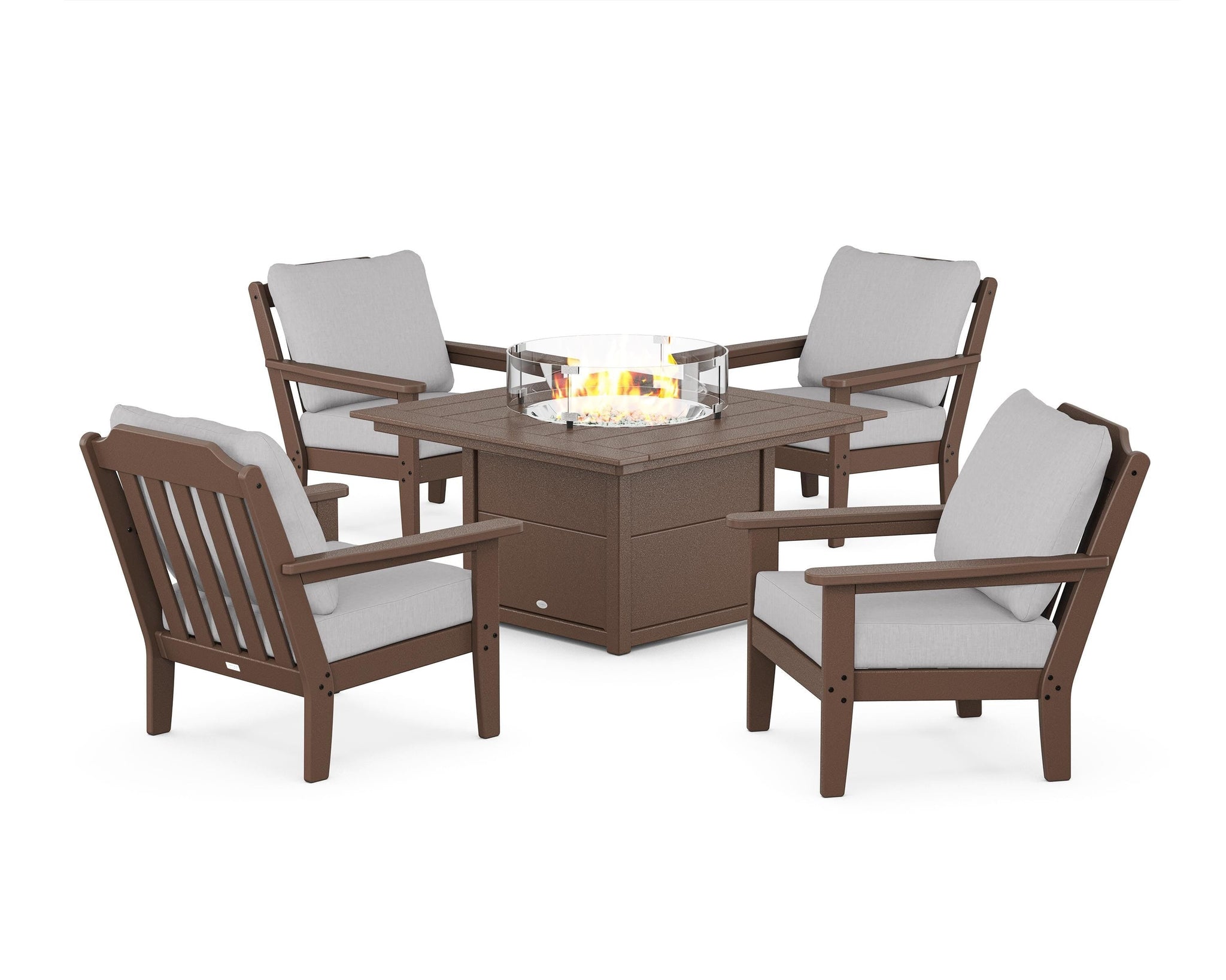 Cottage 5-Piece Deep Seating Set with Fire Pit Table