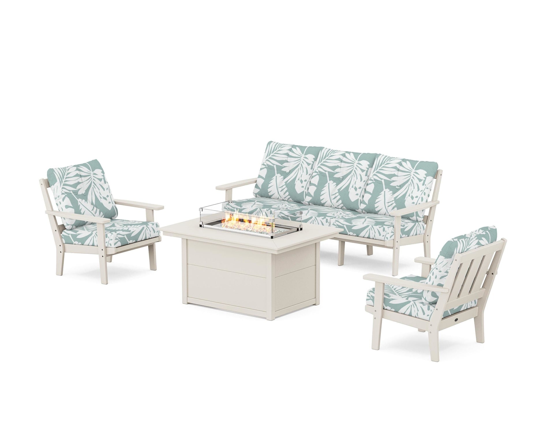 Oxford Deep Seating Fire Pit Table Set