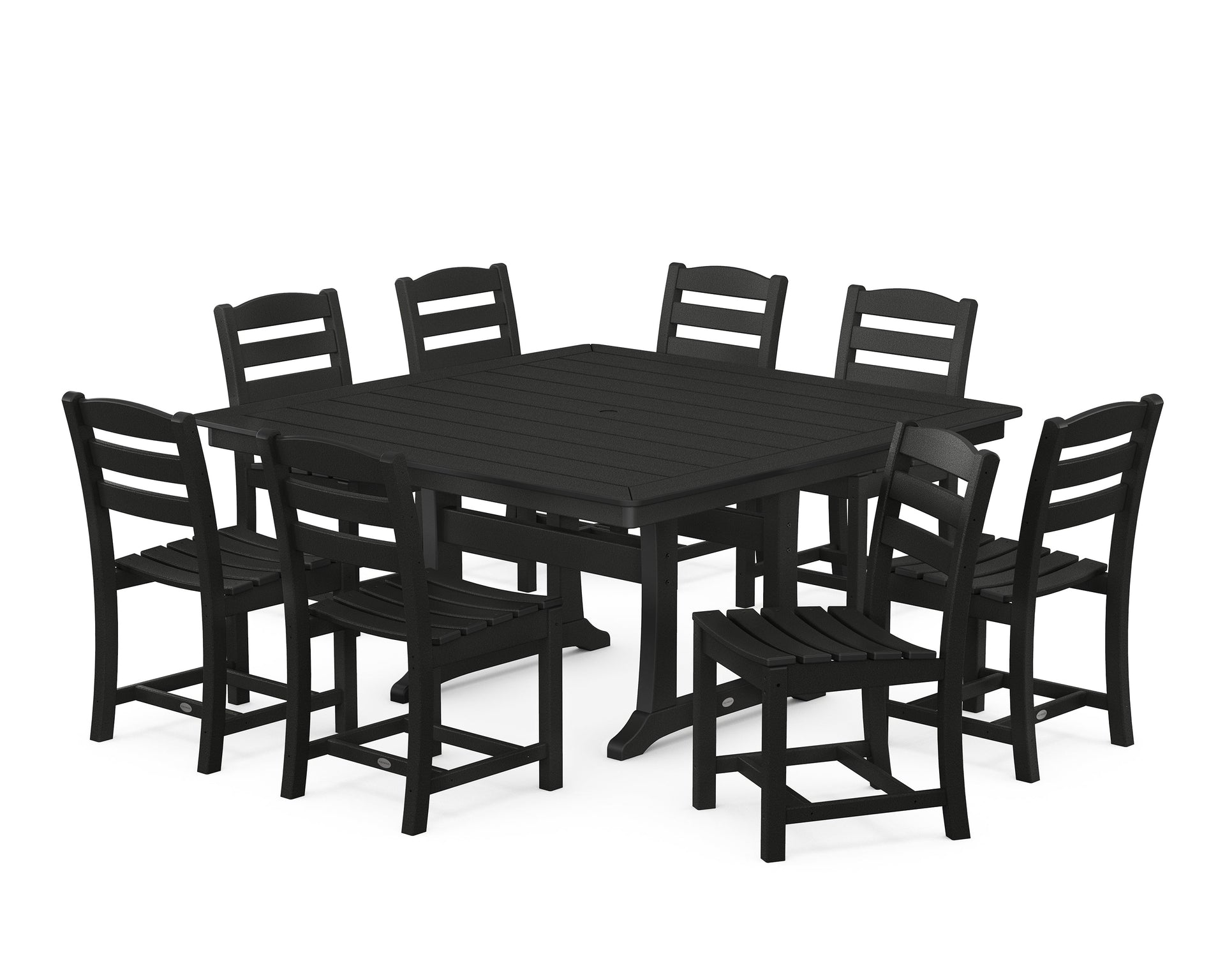 La Casa Café 9-Piece Nautical Trestle Dining Set