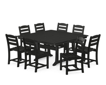 La Casa Café 9-Piece Nautical Trestle Dining Set