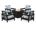 Club 5-Piece Conversation Set with Fire Pit Table