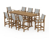 Coastal 9-Piece Bar Set with Trestle Legs