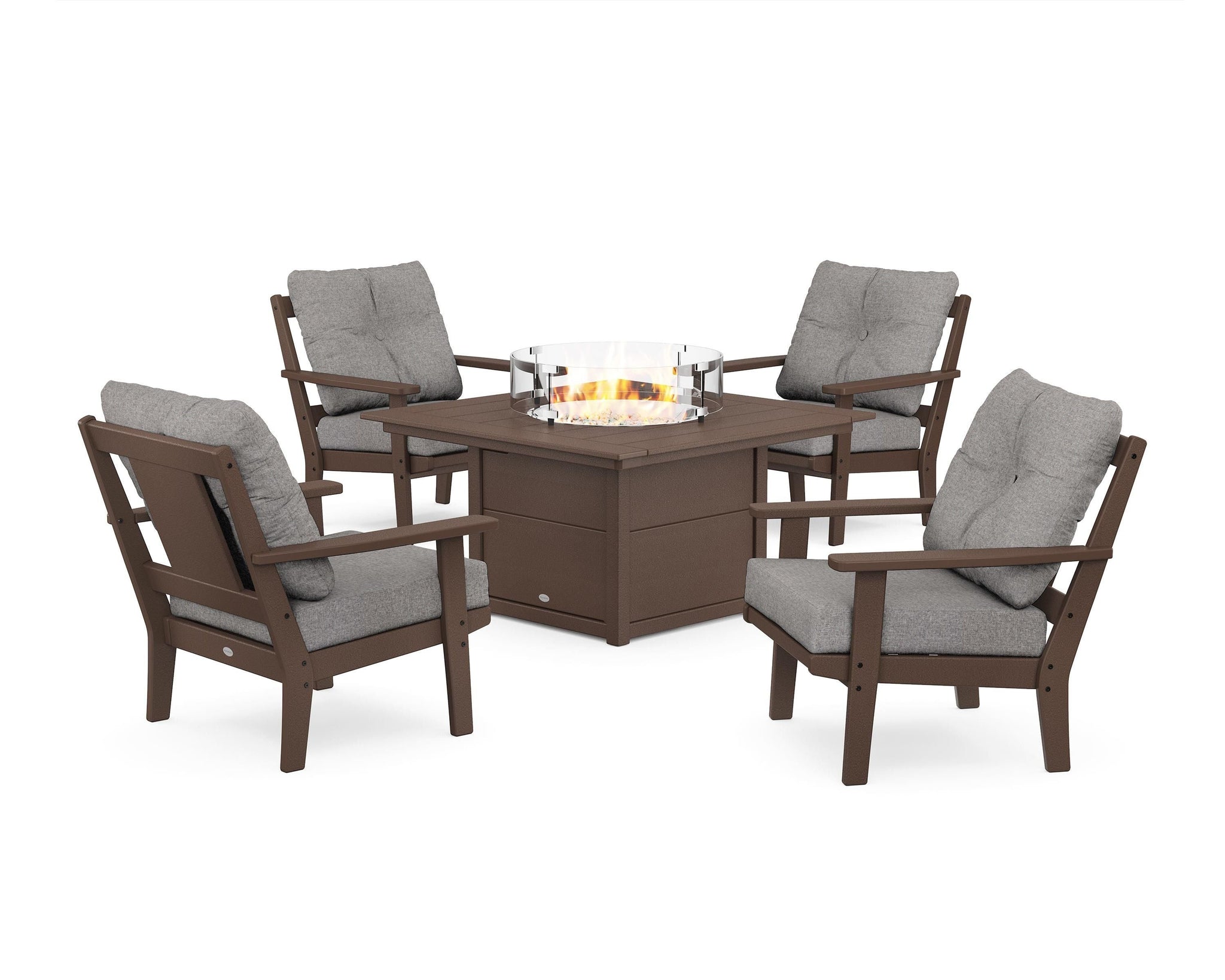 Prairie 5-Piece Deep Seating Set with Fire Pit Table