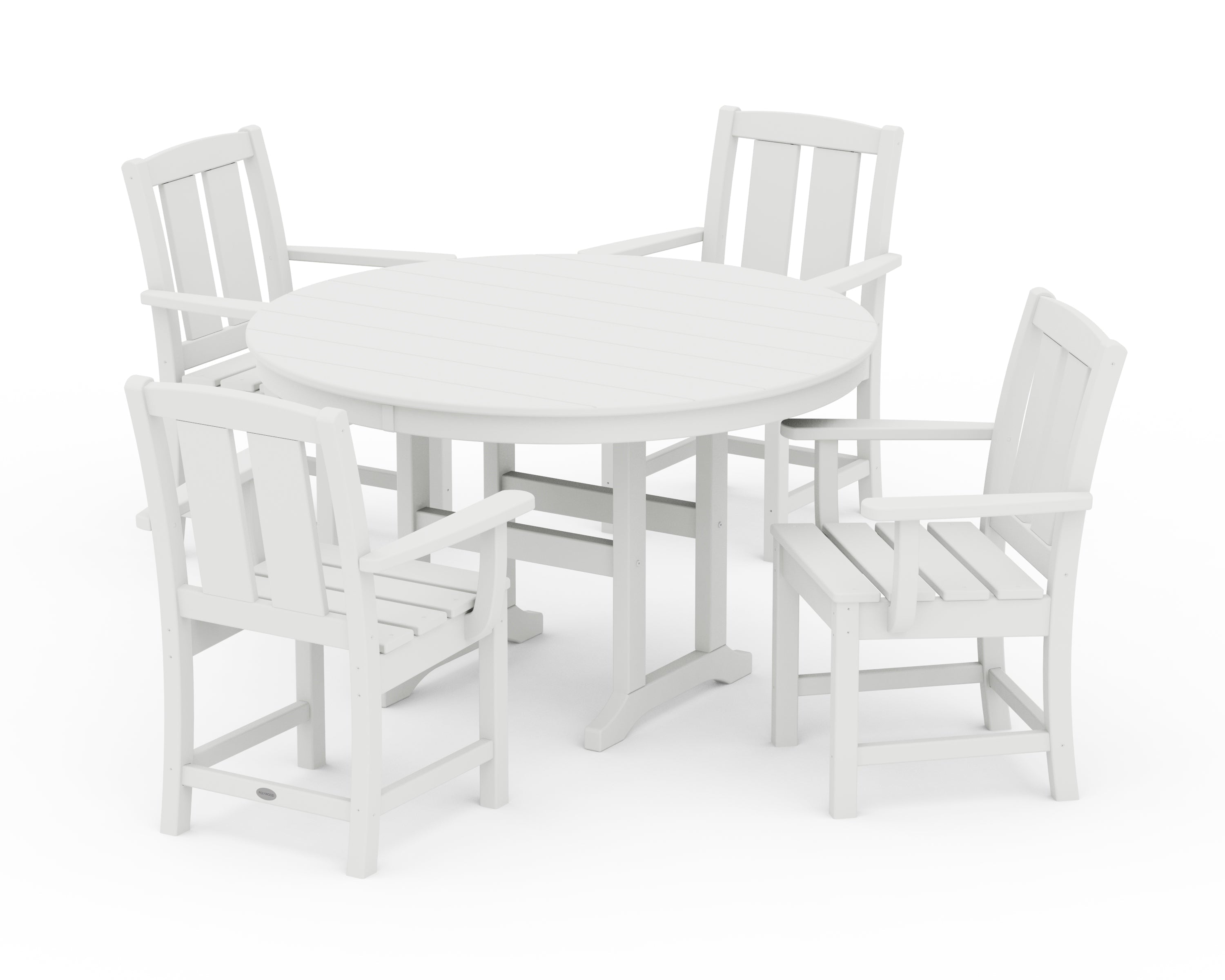Mission 5-Piece Round Farmhouse Dining Set