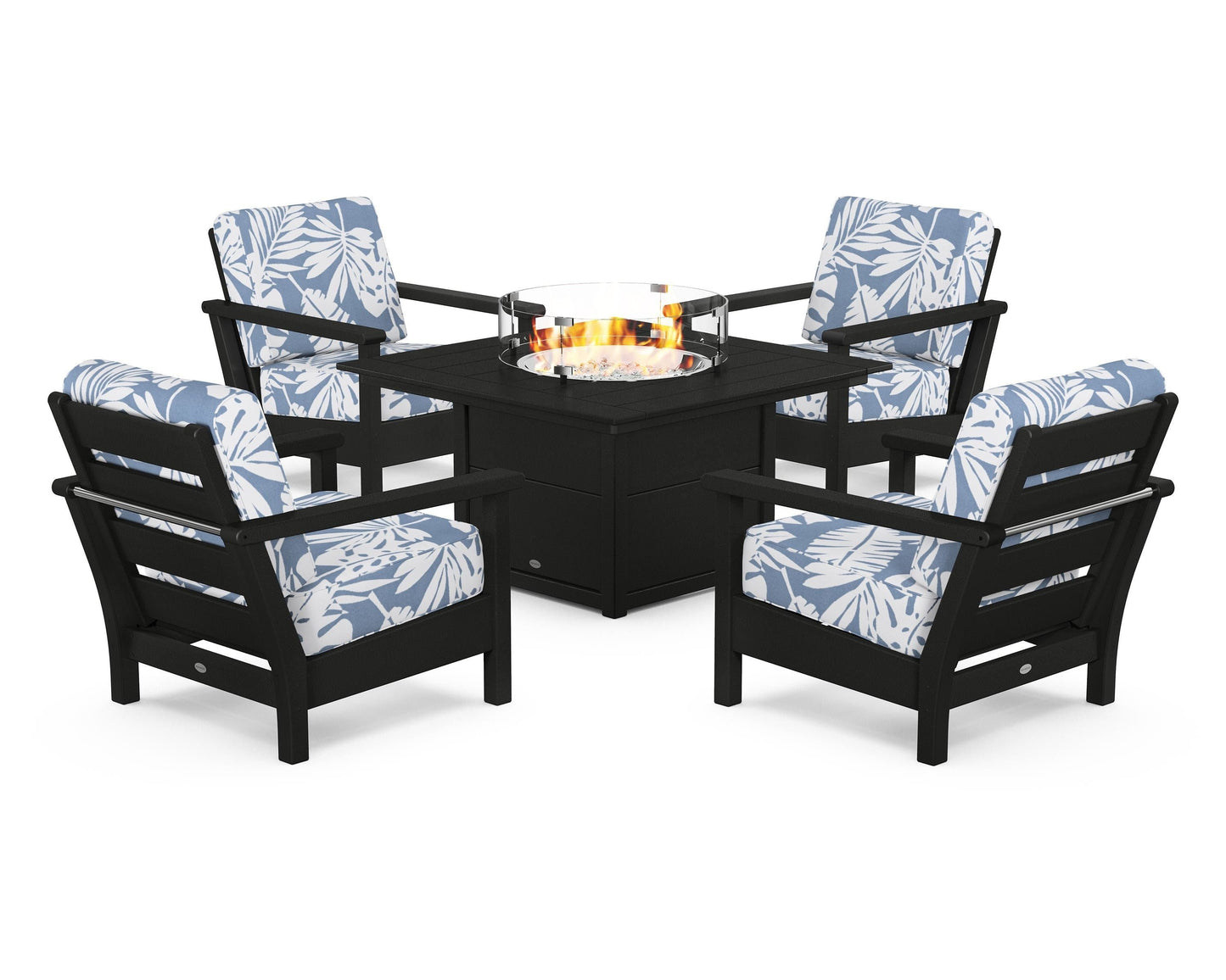 Harbour 5-Piece Conversation Set with Fire Pit Table