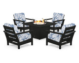 Harbour 5-Piece Conversation Set with Fire Pit Table