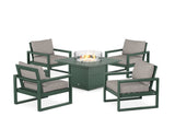 EDGE Sectional 5-Piece Deep Seating Set with Fire Pit Table