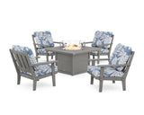 Oxford 5-Piece Deep Seating Set with Fire Pit Table