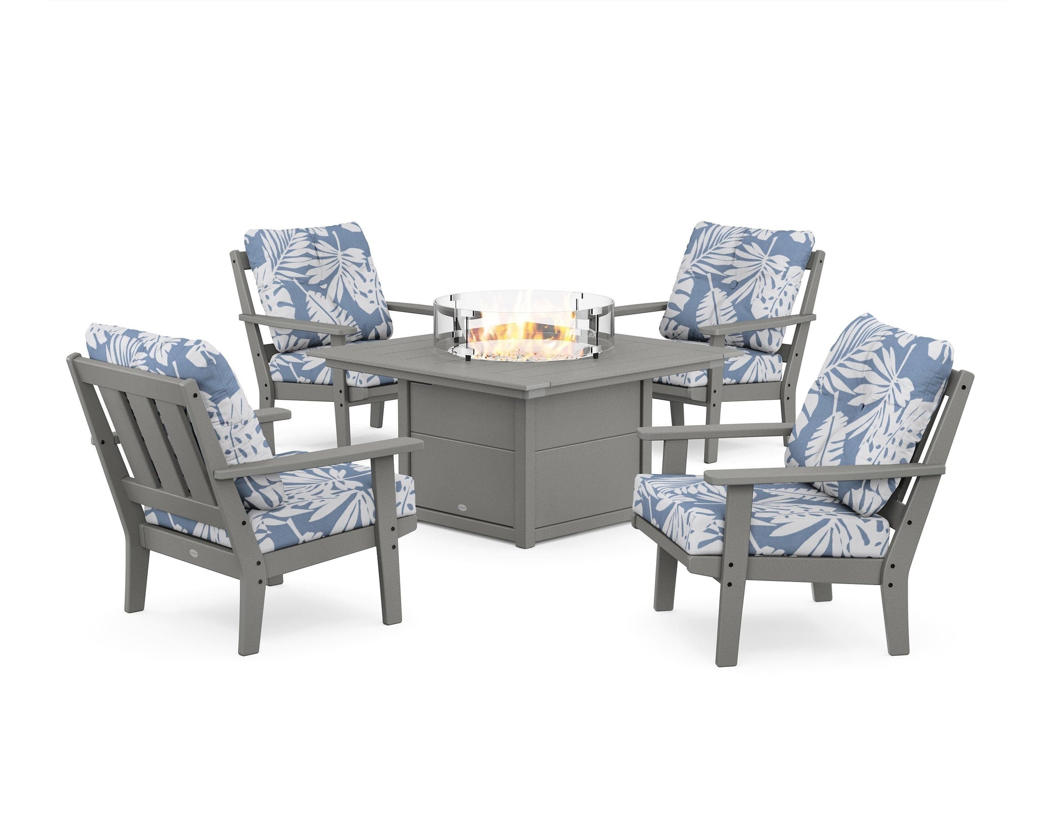 Oxford 5-Piece Deep Seating Set with Fire Pit Table
