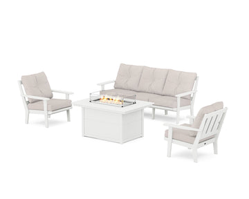 Oxford Deep Seating Fire Pit Table Set