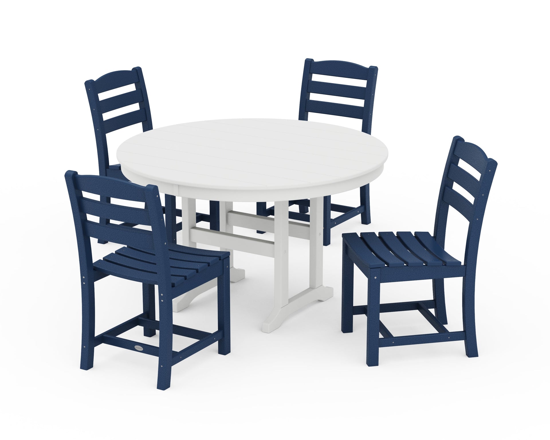 La Casa Café Side Chair 5-Piece Round Farmhouse Dining Set