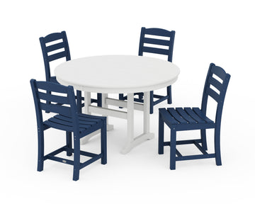 La Casa Café Side Chair 5-Piece Round Farmhouse Dining Set