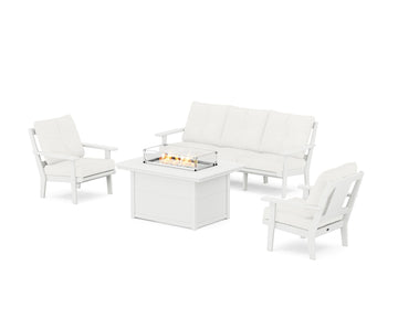 Prairie Deep Seating Fire Pit Table Set