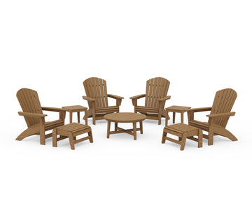Nautical Grand Adirondack 9-Piece Conversation Set