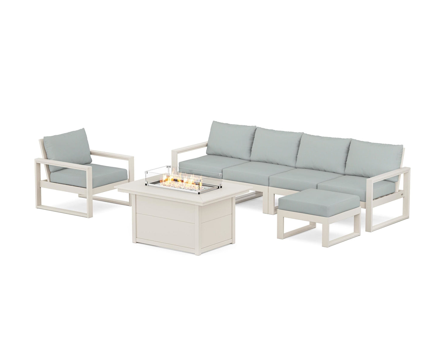 EDGE Sectional Lounge and Fire Pit Set