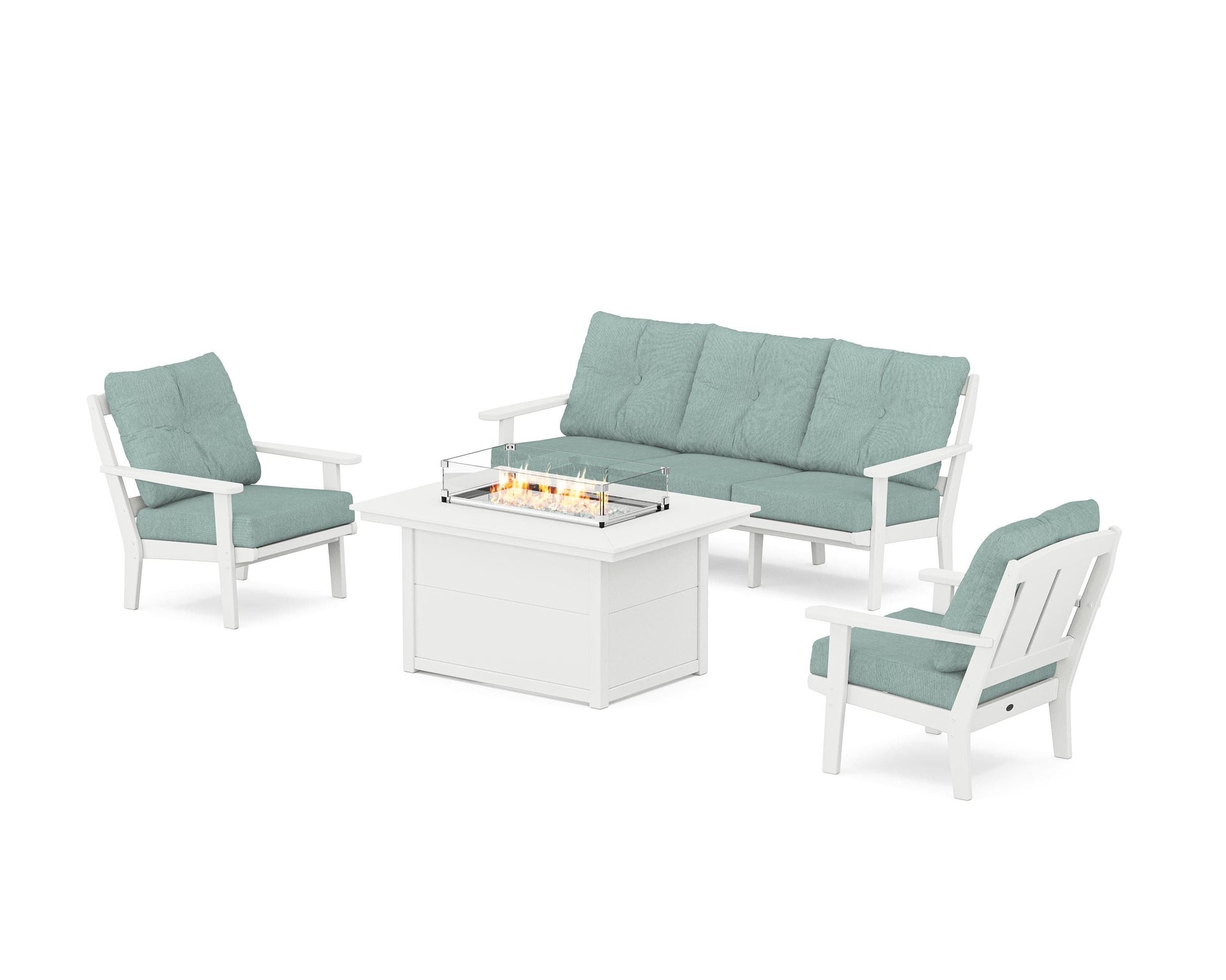 Mission Deep Seating Fire Pit Table Set