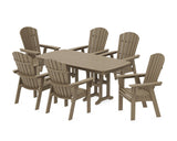 Nautical Curveback Adirondack 7-Piece Dining Set