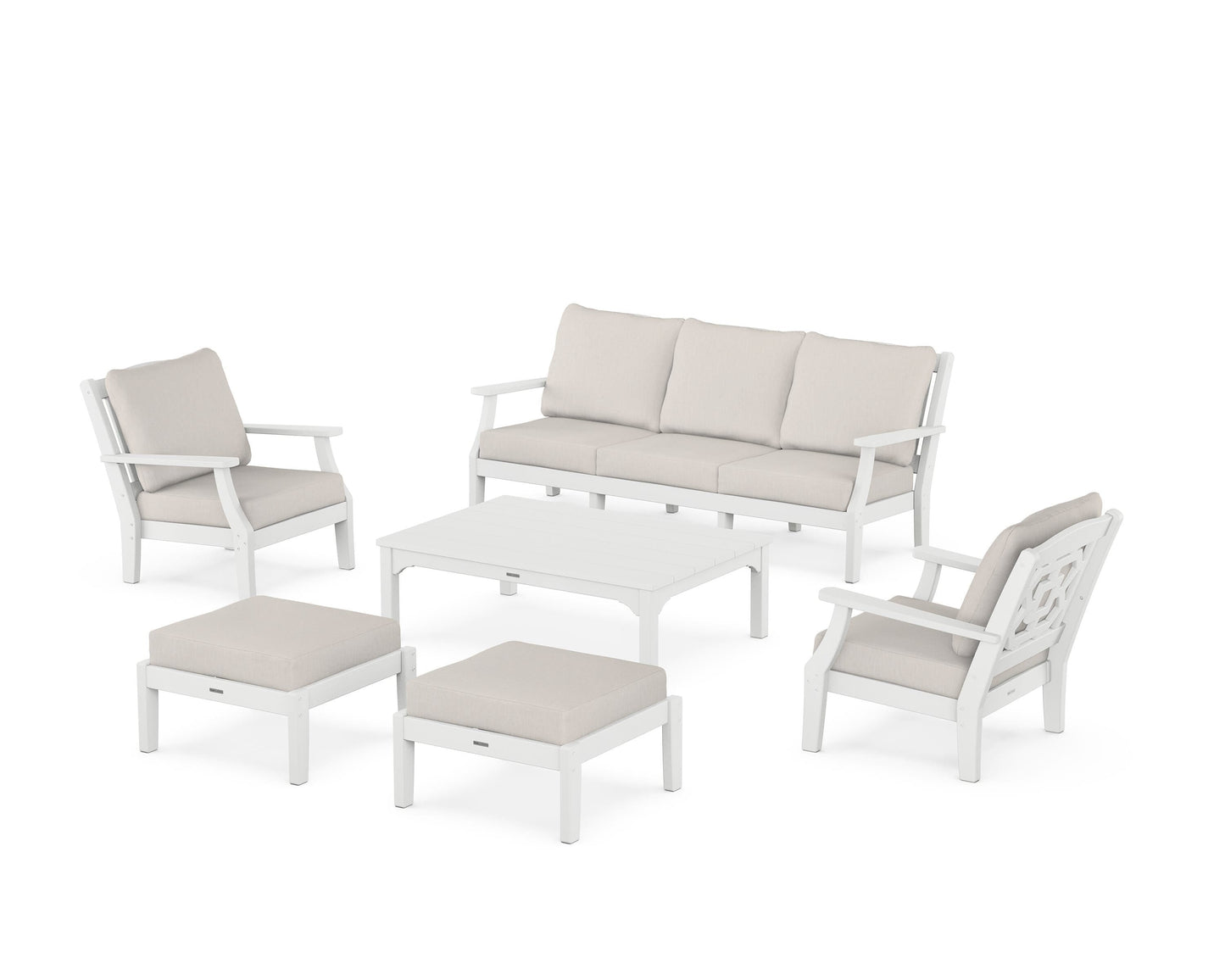 Chinoiserie 6-Piece Lounge Sofa Set