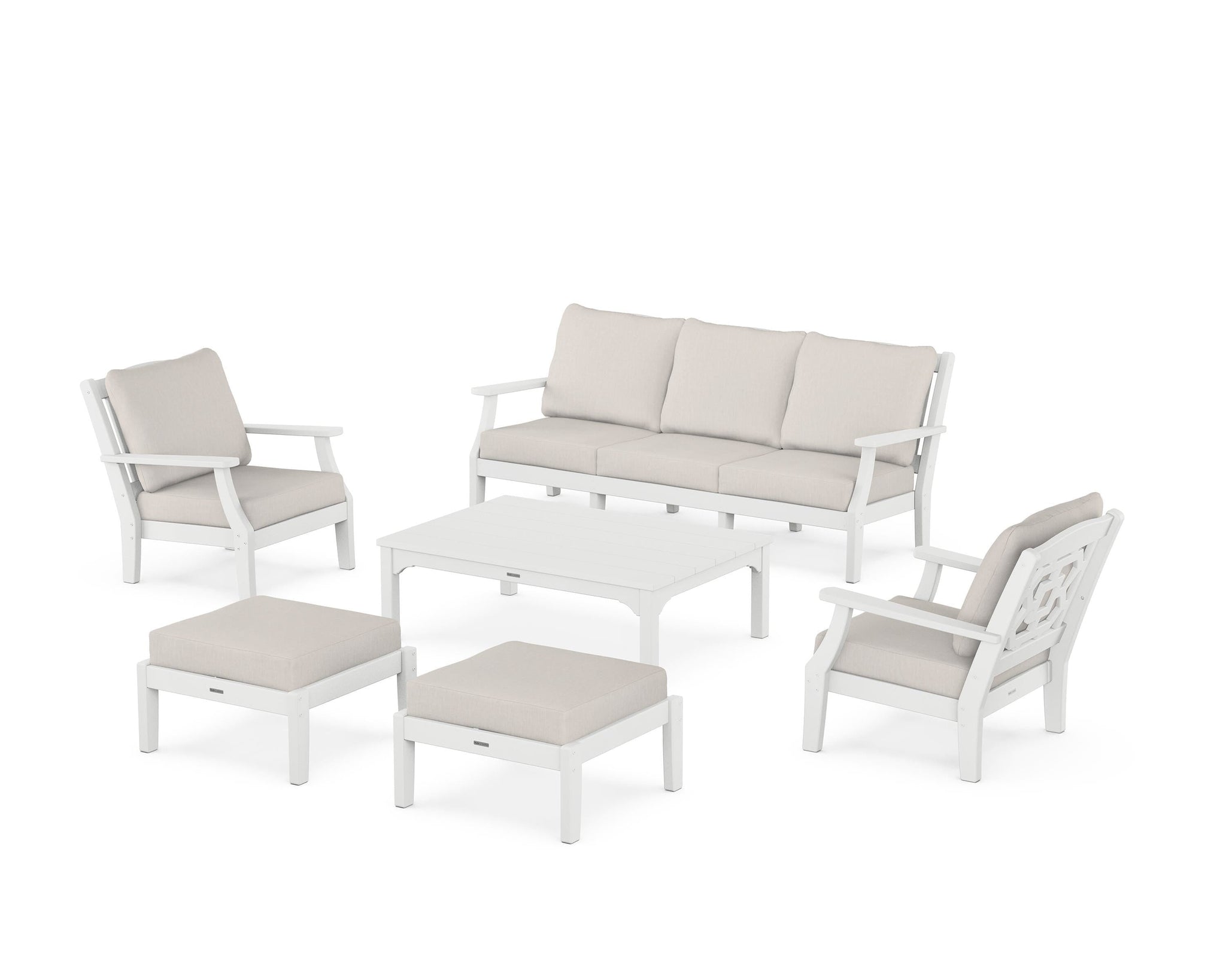 Chinoiserie 6-Piece Lounge Sofa Set