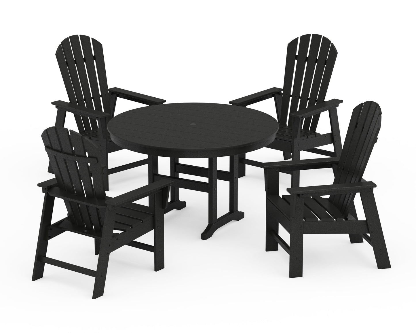 South Beach 5-Piece Round Farmhouse Dining Set