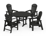 South Beach 5-Piece Round Farmhouse Dining Set
