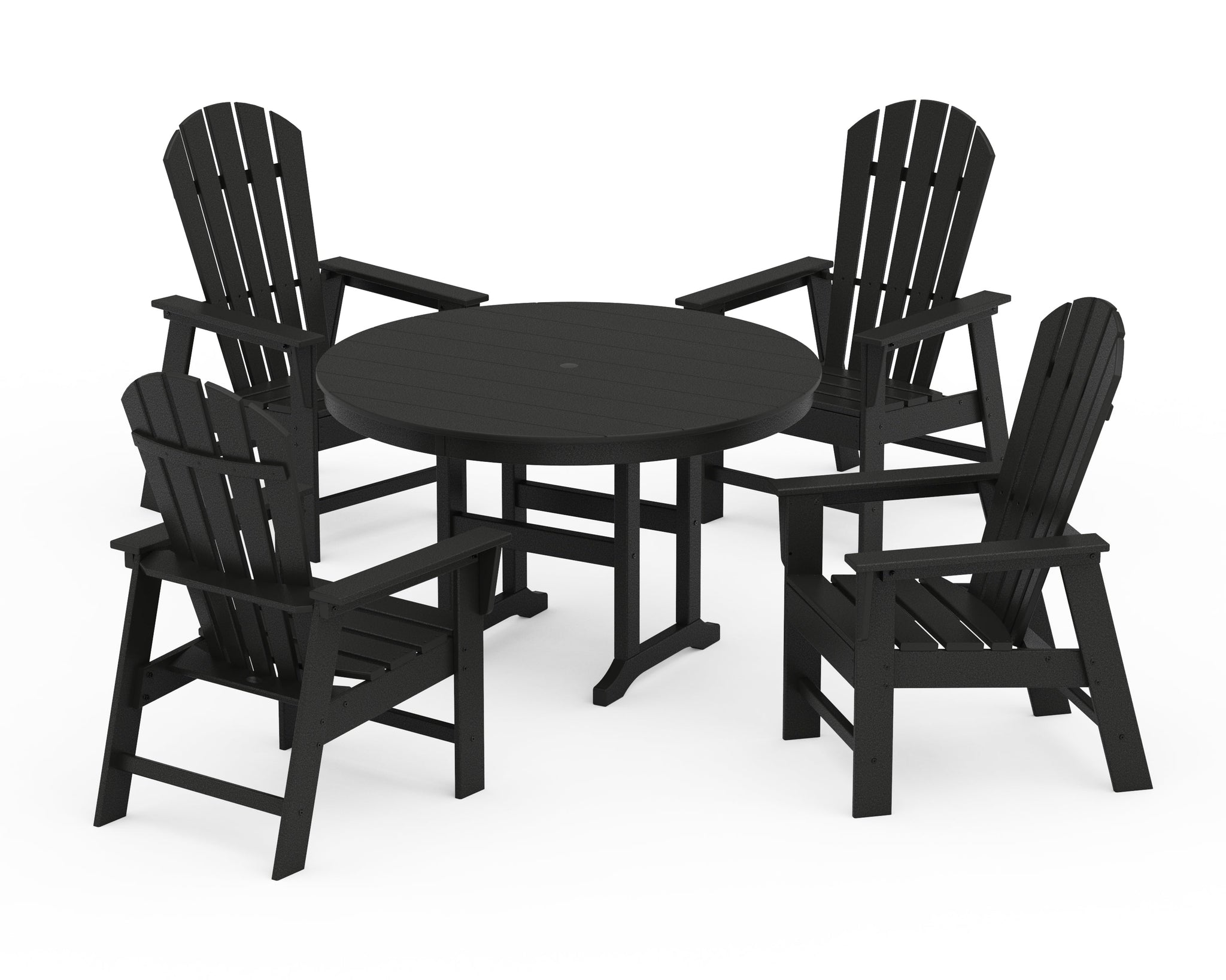 South Beach 5-Piece Round Farmhouse Dining Set