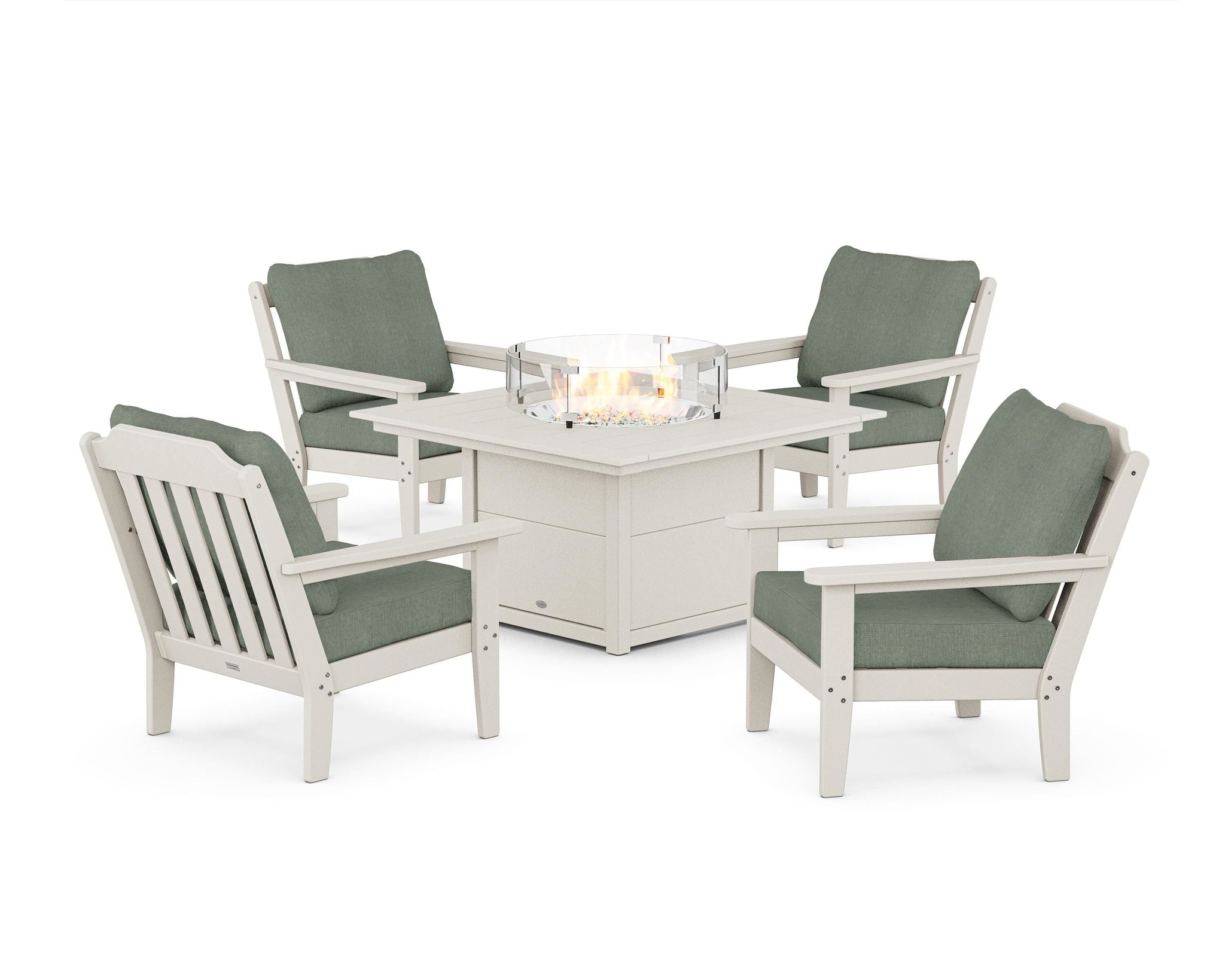 Cottage 5-Piece Deep Seating Set with Fire Pit Table