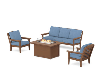 Cottage Deep Seating Fire Pit Table Set