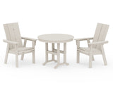 Modern Adirondack 3-Piece Round Dining Set