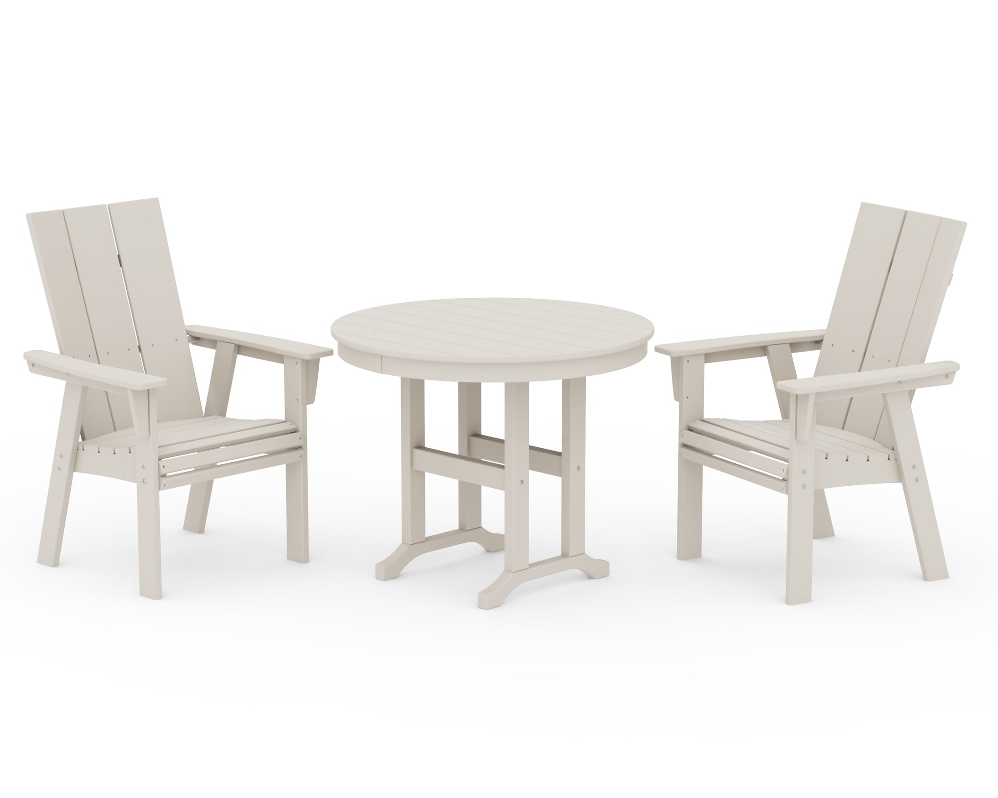 Modern Adirondack 3-Piece Round Dining Set