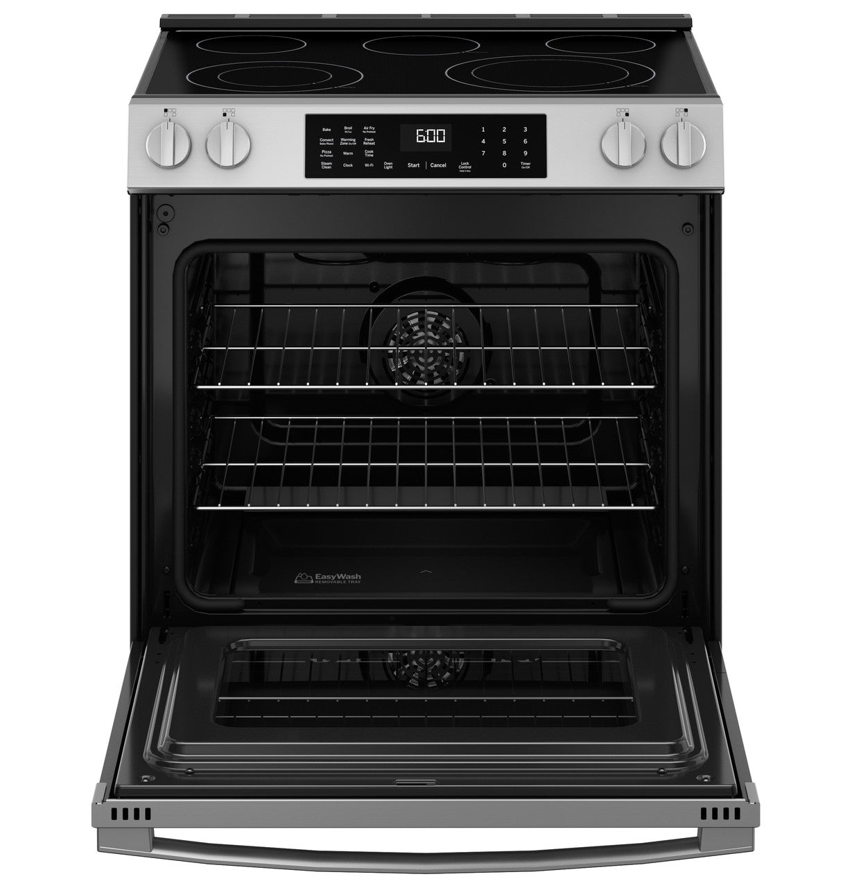 GE® ENERGY STAR® 30" Slide-In Electric Convection Range with No Preheat Air Fry and EasyWash™ Oven Tray