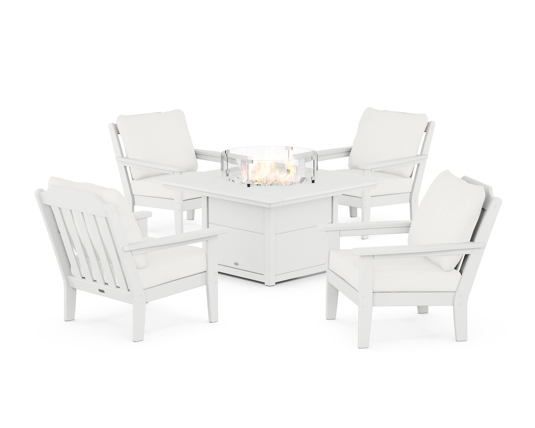 Cottage 5-Piece Deep Seating Set with Fire Pit Table