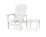 Nautical Grand Upright Adirondack Chair with Side Table