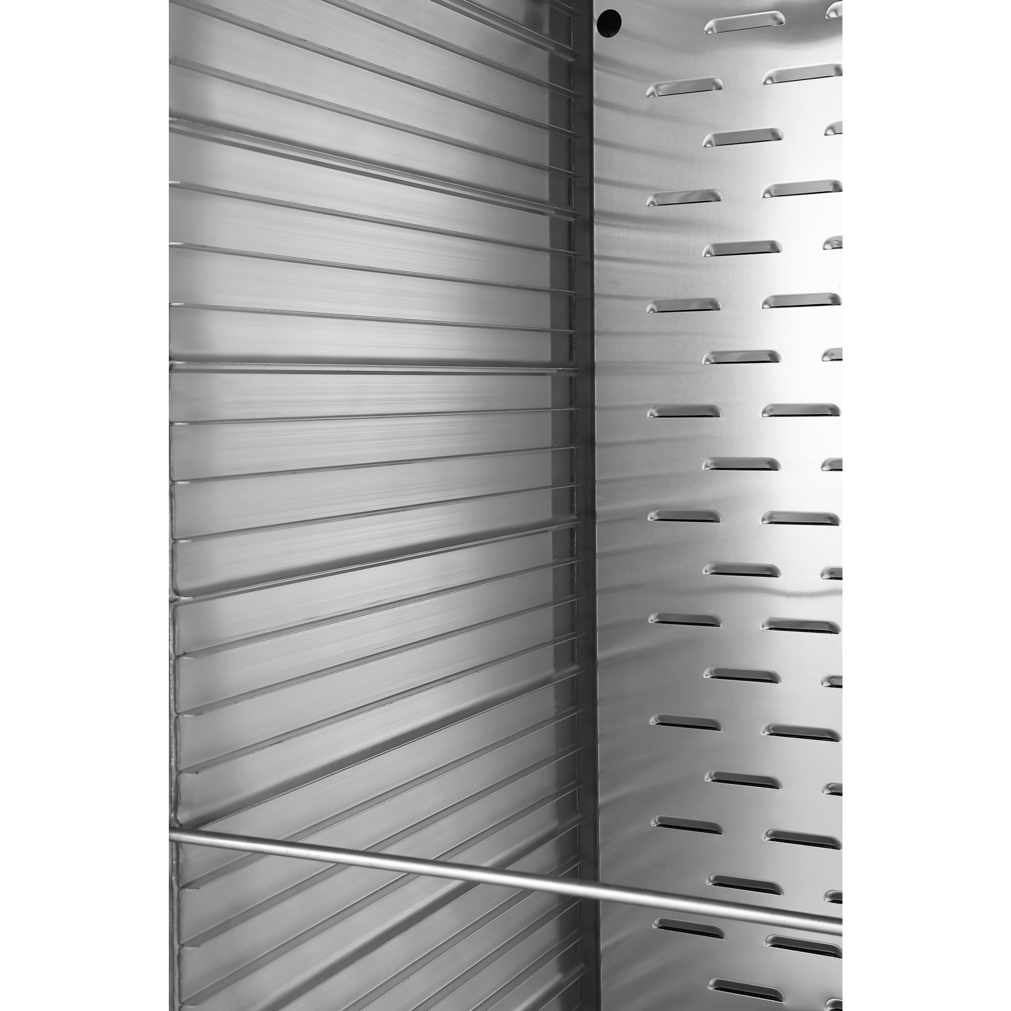 33 in. Commercial Non-Insulated Heated Holding Cabinet with 36-Pan Capacity and Glass Door in Silver