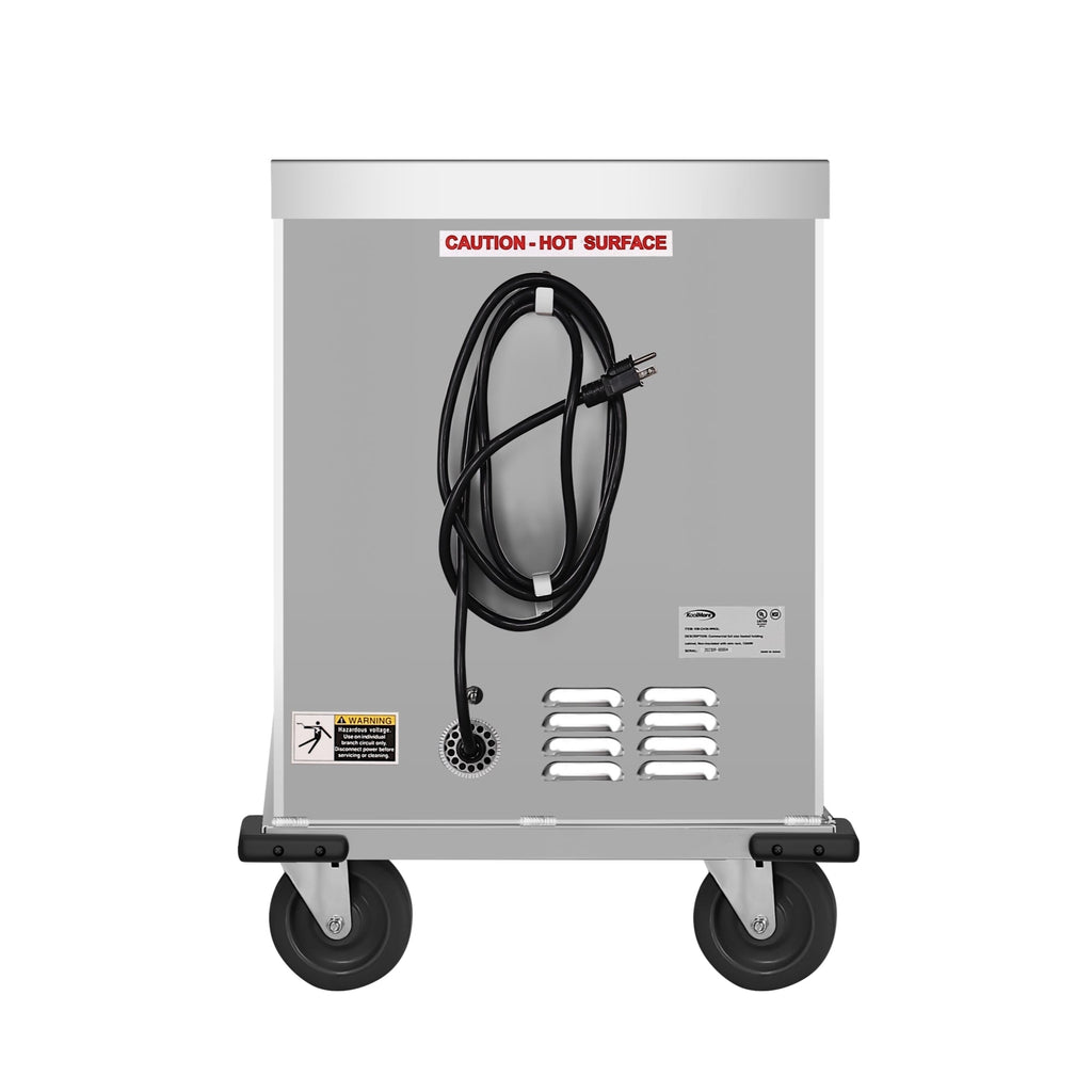 33 in. Commercial Insulated Half-Size Heated Holding Proofing Cabinet with 12-Pan Capacity and Glass Door in Silver