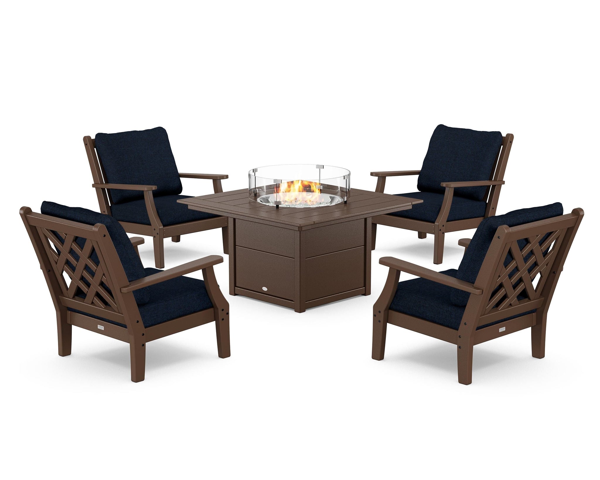 Wovendale 5-Piece Deep Seating Set with Fire Pit Table