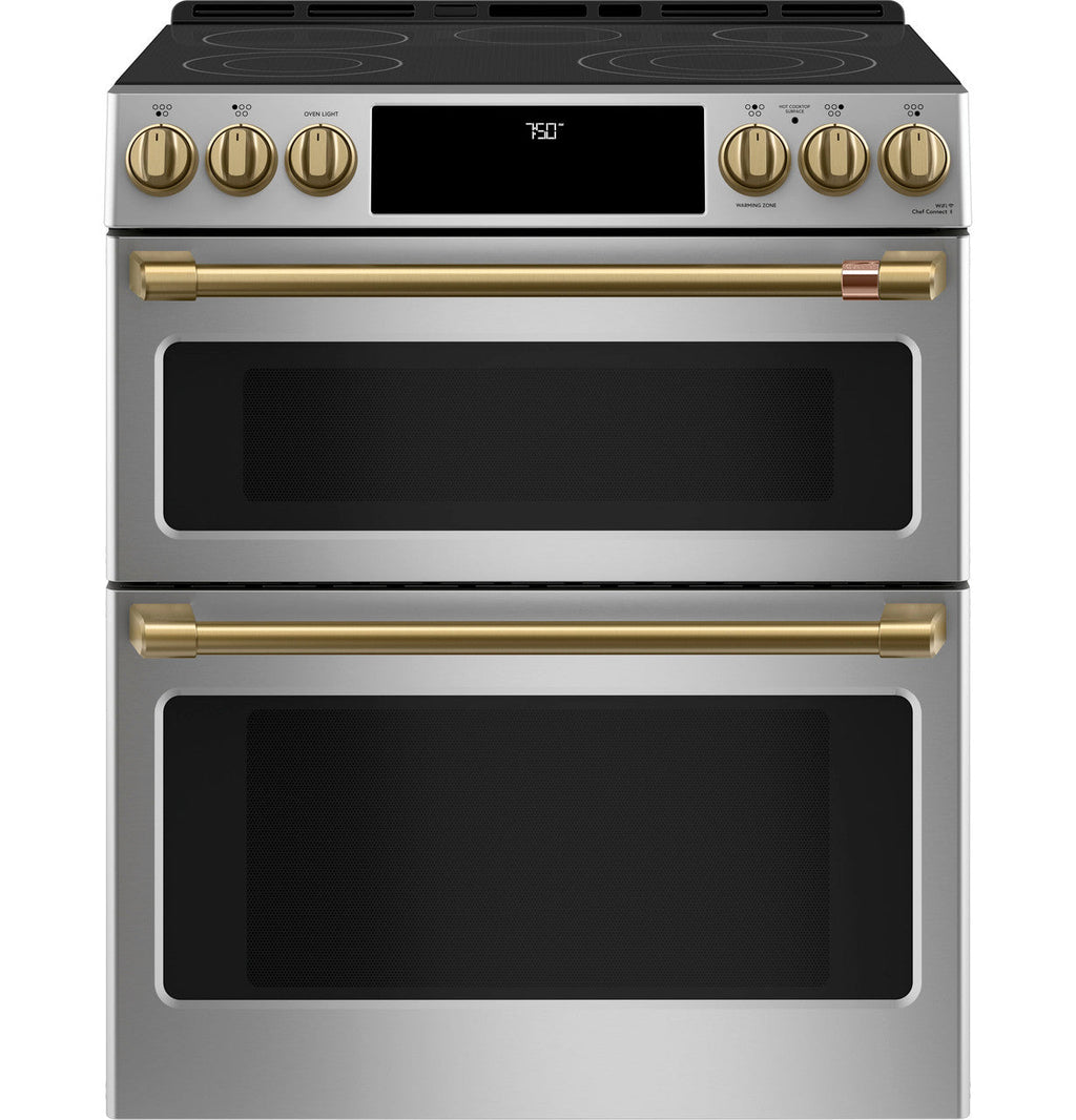 CAFÉ™ 30" Smart Slide-In, Front-Control, Radiant and Convection Double-Oven Range