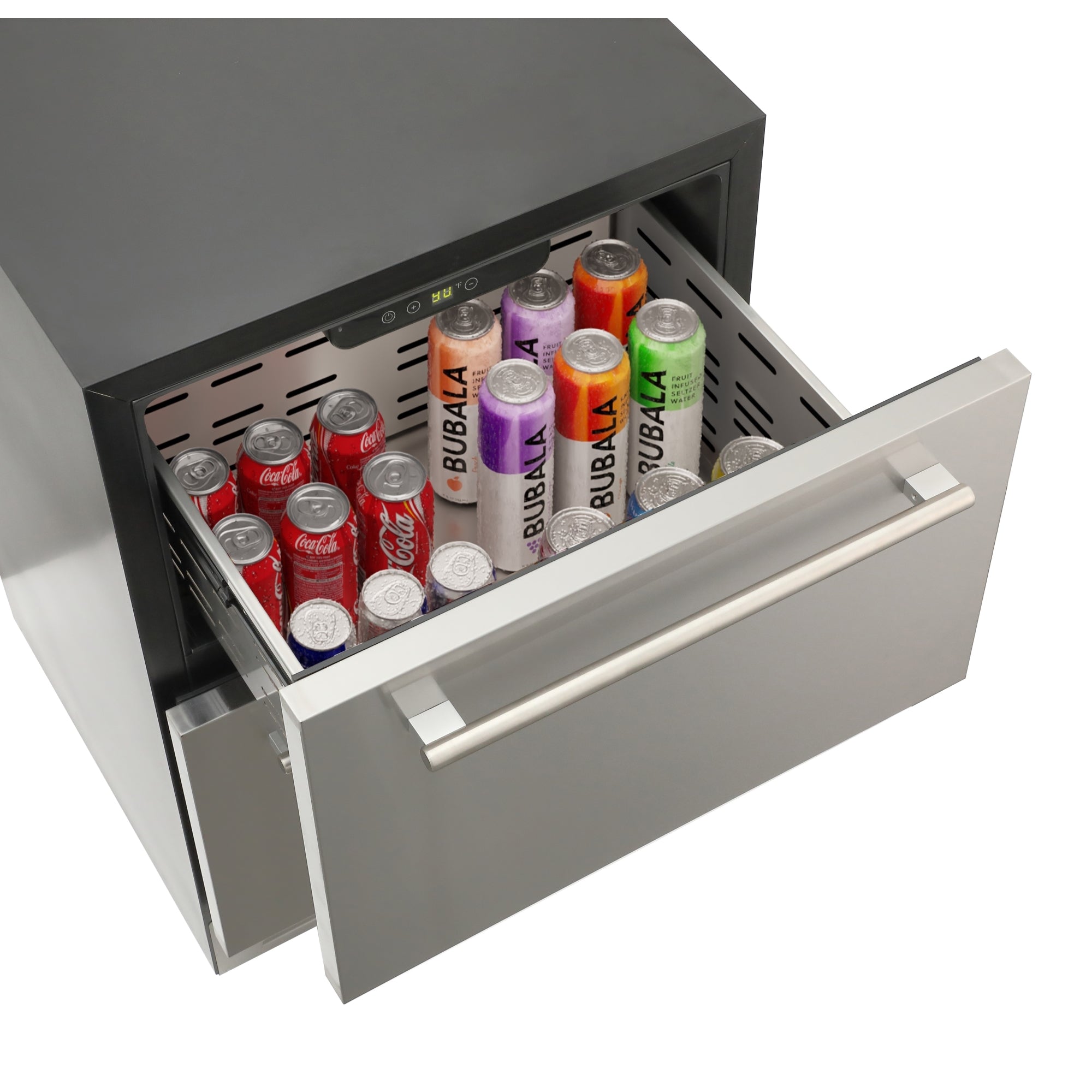 24 in.  Built-in Two-Drawer Outdoor Refrigerator in Stainless-Steel