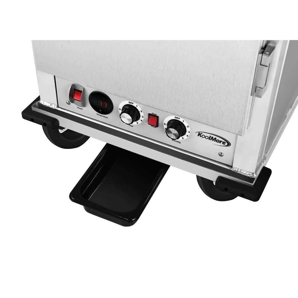 33 in. Commercial Insulated Heated Holding/Proofing Cabinet with Wire Racks and Solid Door in Silver