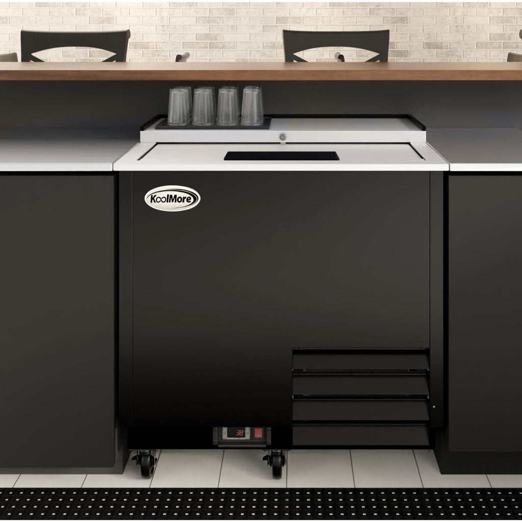 36 in. Commercial Glass Froster in Black Steel, ETL Listed, 9 cu. ft.