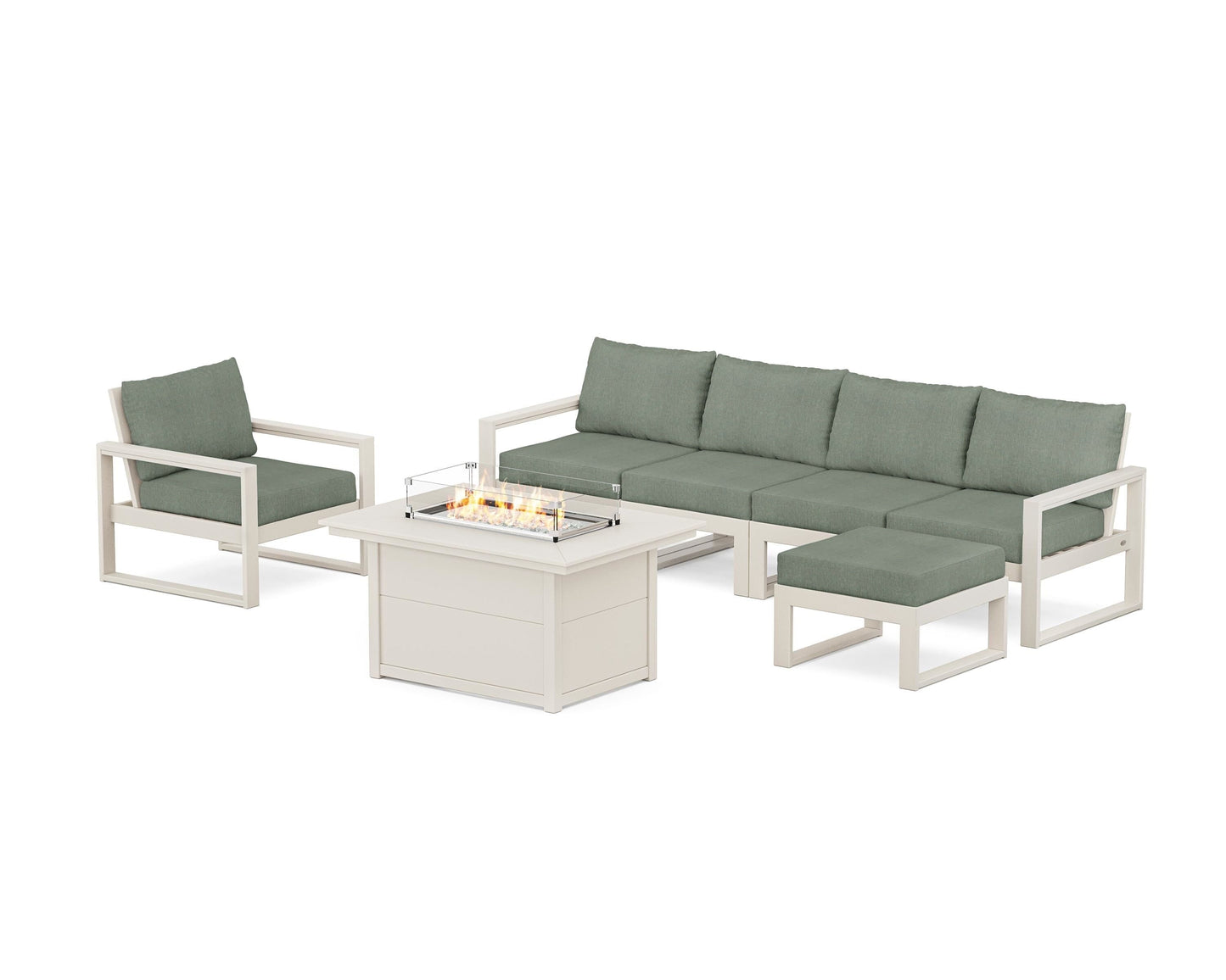 EDGE Sectional Lounge and Fire Pit Set