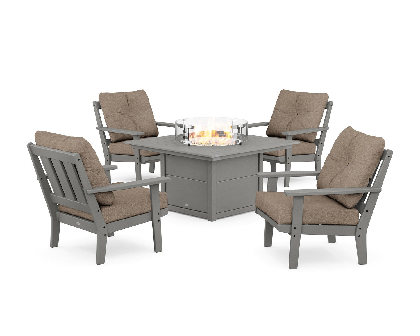 Oxford 5-Piece Deep Seating Set with Fire Pit Table