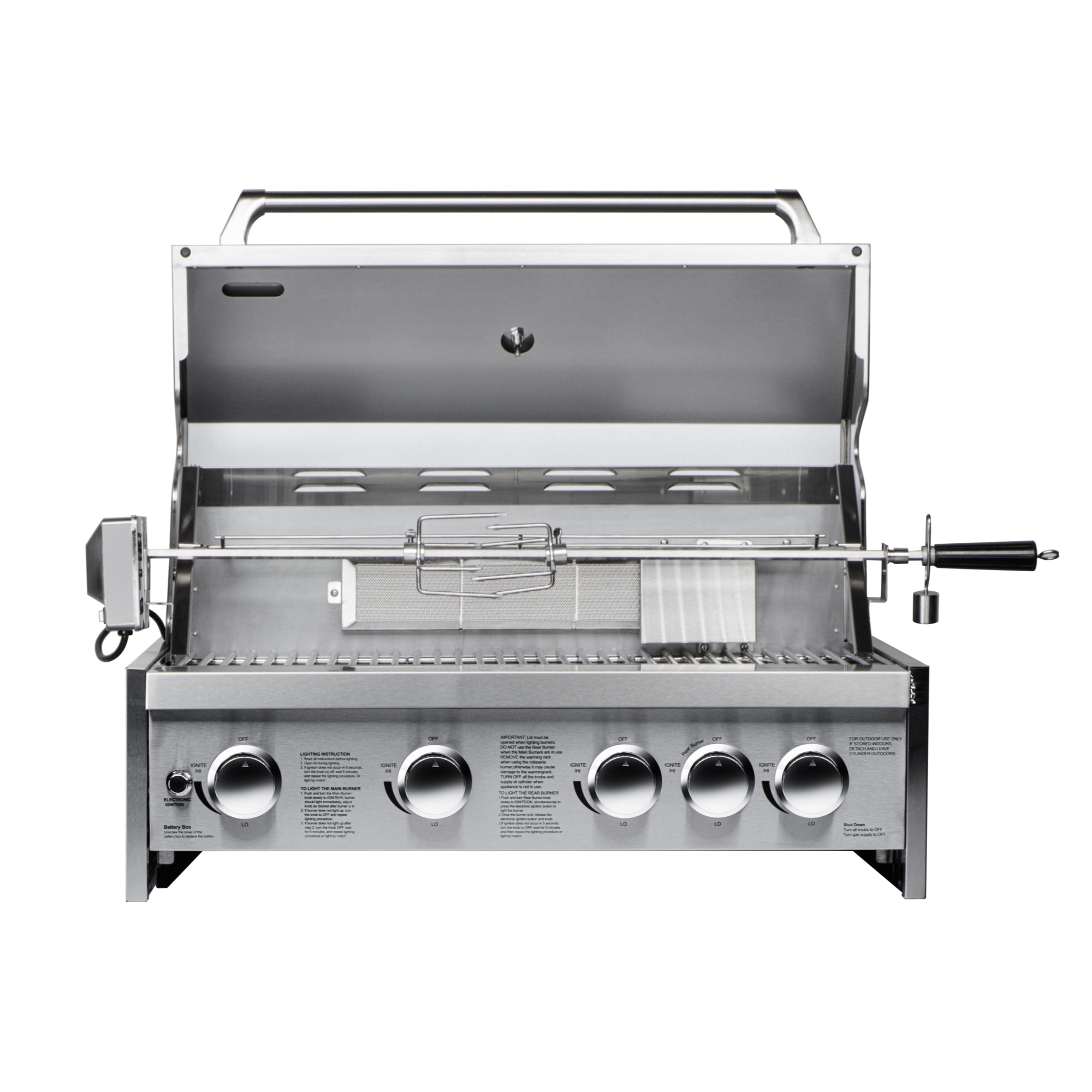 30 in. Built-in Liquid Propane BBQ Grill for Outdoor Kitchen in Stainless-Steel