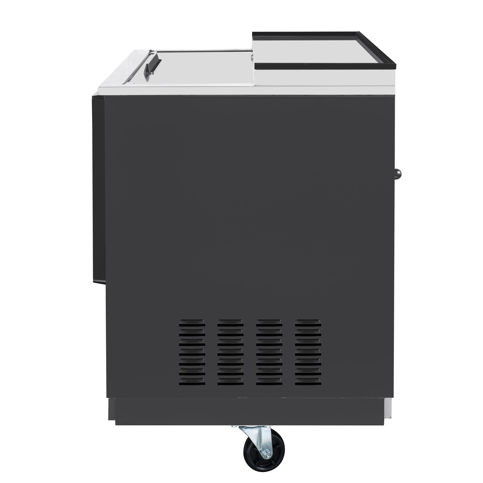 36 in. Commercial Bottle Cooler in Black with Built-In Opener, ETL Listed, 9 cu. ft.