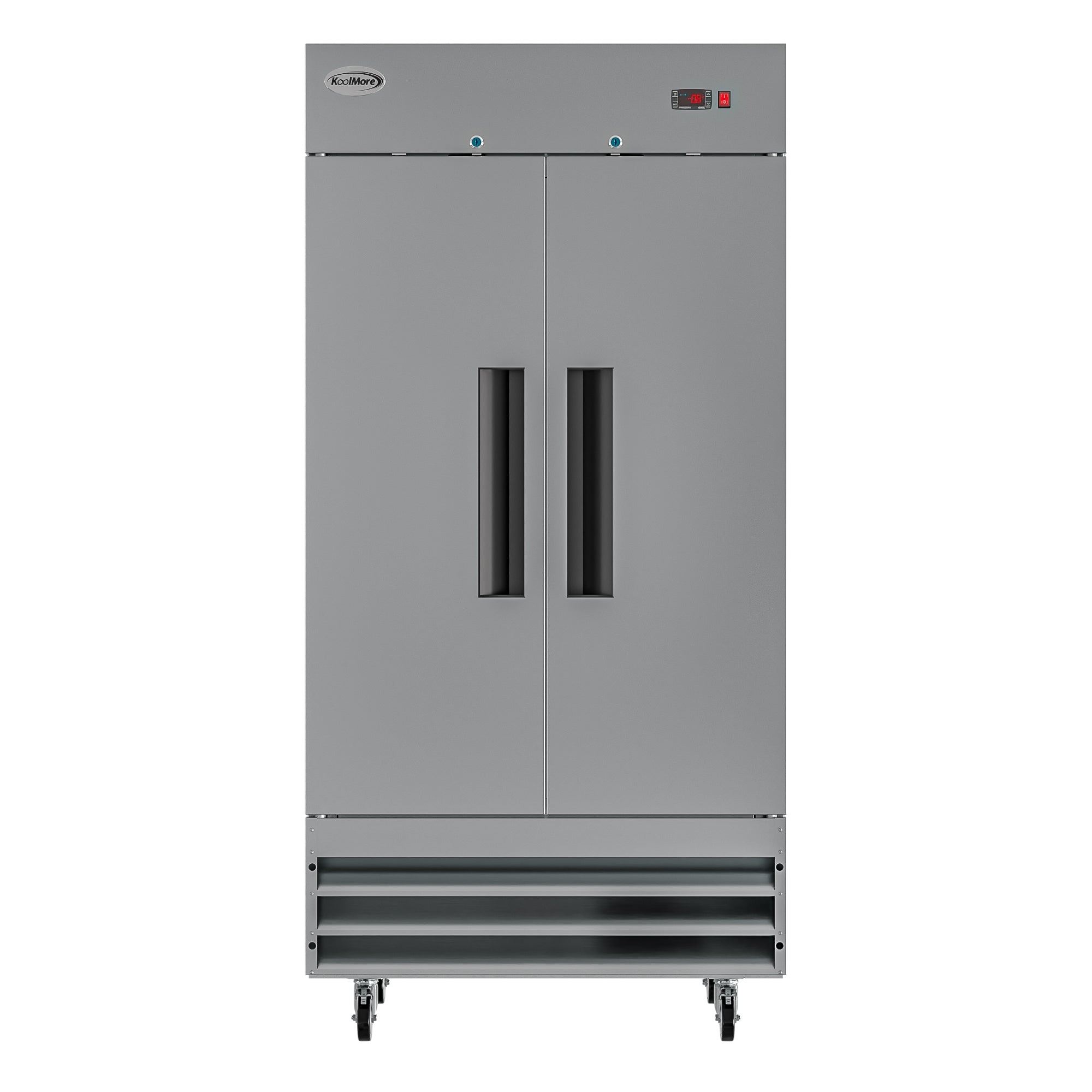39 in. Commercial Stainless Steel 2-Door Reach-In Freezer, 30 cu. ft.