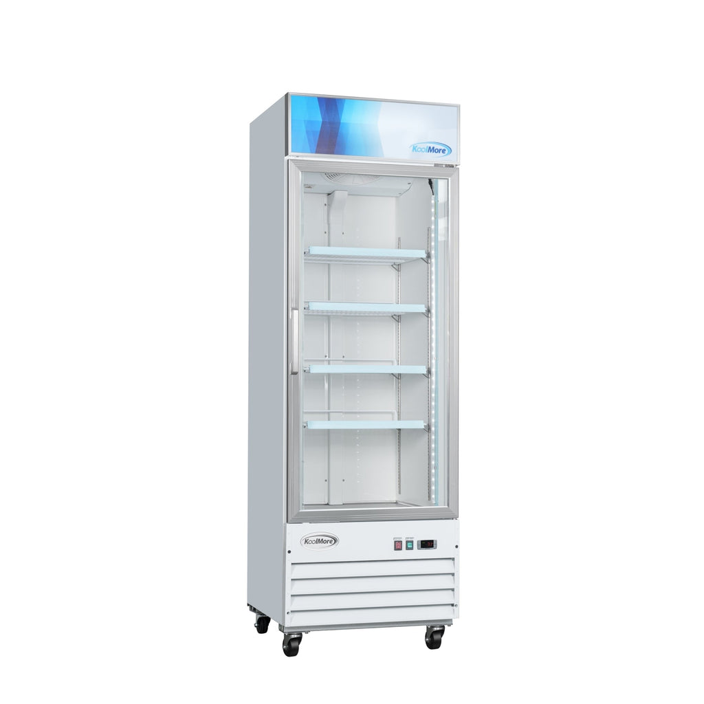 27 in. 1-Door Commercial Display Merchandiser Freezer 13 cu. ft. in White