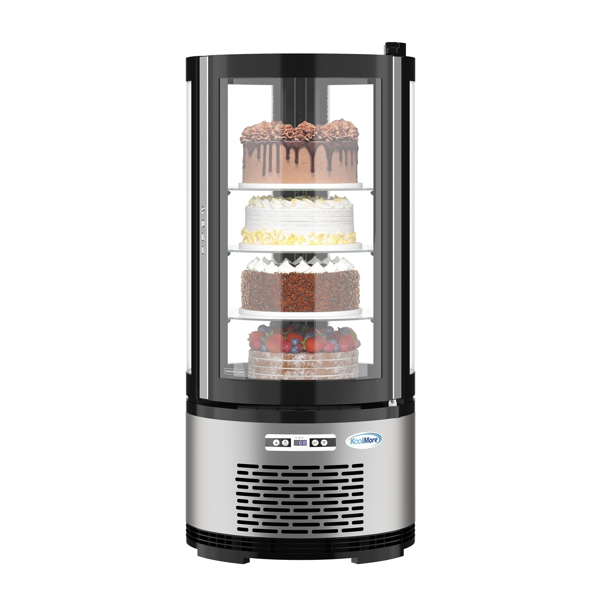 19 in. Circular Refrigerated Countertop Bakery Display Case