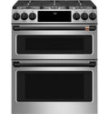 CAFÉ™ 30" Smart Slide-In, Front-Control, Gas Double-Oven Range with Convection
